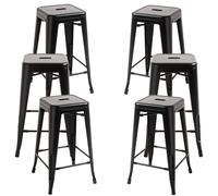 Packs Taburetes Bajos - Pack 6 Taburetes Torix Bajos - Negro Mate