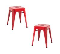 Packs Taburetes Pequeños - Pack 2 Taburetes Torix Pequeños - Rojo