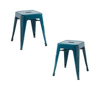 Packs Taburetes Pequeños - Pack 2 Taburetes Torix Pequeños - Verde Azulado