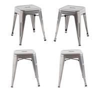 Packs Taburetes Pequeños - Pack 4 Taburetes Torix Pequeños - Gris metalizado
