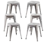 Packs Taburetes Pequeños - Pack 6 Taburetes Torix Pequeños - Gris metalizado