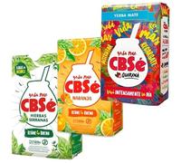Packs Yerba Mate CBSe | Varias Variedades | Infusión Tradicional Argentina | Diferentes Sabores a Elegir (Hierbas Serranas, Naranja y Guaraná)