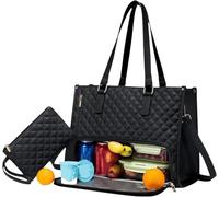 Packuum 3 in 1 Tote Bag, 2025 NEW 2 in 1 Tote Bag Lunch Bag Combo with Insulated Lunch Compartment,Packuum Lunch Bag, 3 In 1 Tote Bag Lunch Bag Combo,15.6 Inch Tote Bag With Lunch Compartment
