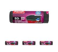 Paclan Sacos con cordón (25 x 60 L), diseño de ángel, color verde y gris (Paquete de 4)