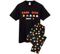 Pacman Pijamas Mens Arcade Game sobre Negro T Shirt & Loungewear Joggers PJs XXL