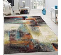 Paco Home Alfombra De Diseño De Cuadros Moderna Moteada Llamativa En Beige Marrón Gris, tamaño:80x150 cm