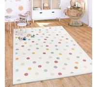 Paco Home Alfombra De Habitacion Bebe Infantil Niña Niño De Juego Antideslizante Arcoíris Motivo Animal Lunares, tamaño:80x150 cm, Color:Multicolor