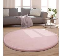 Paco Home Alfombra De Habitacion Redonda Bebe Infantil Niña Niño De Juego Suave Antideslizante Moderna, tamaño:80 cm Redon, Color:Pink