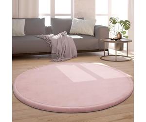Paco Home Alfombra De Habitacion Redonda Bebe Infantil Niña Niño De Juego Suave Antideslizante Moderna, tamaño:80 cm Redon, Color:Pink