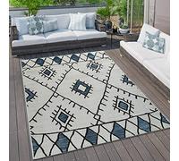 Paco Home Alfombra Exterior Cocina Balcón Terraza Varios Estampados Colores Y Tamaños, tamaño:160x220 cm, Color:Azul