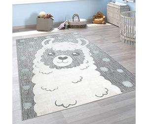 Paco Home Alfombra Infantil Habitación Infantil Exterior Juego Motivos Animales 3D, tamaño:120x160 cm, Color:Gris 2