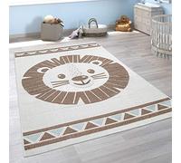 Paco Home Alfombra Infantil Habitación Infantil Exterior Juego Motivos Animales 3D, tamaño:140x200 cm, Color:Beige