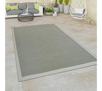 Paco Home Alfombra Interior Exterior Balcón Terraza, Diseño Sisal, Gris Verde Dif. Colores, tamaño:140x200 cm, Color:Verde