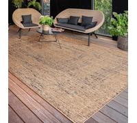 Paco Home Alfombra Salon De Habitacion Cocina Exterior Terraza Jardin Se Puede Lavar En La Lavadora Motivo Boho Chic Lisa, tamaño:160x220 cm, Color:Beige 4