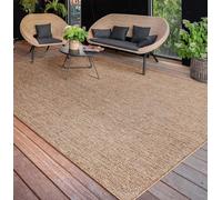 Paco Home Alfombra Salon De Habitacion Cocina Exterior Terraza Jardin Se Puede Lavar En La Lavadora Motivo Boho Chic Lisa, Color:Beige 2, tamaño:Ø 160 cm Redon
