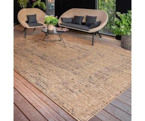 Paco Home Alfombra Salon De Habitacion Cocina Exterior Terraza Jardin Se Puede Lavar En La Lavadora Motivo Boho Chic Lisa, tamaño:240x340 cm, Color:Beige 4