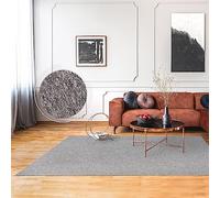 Paco Home Alfombra Salon De Habitacion Pelo Corto Lisa Suave Se Puede Lavar En La Lavadora, tamaño:160x220 cm, Color:Gris