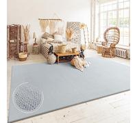 Paco Home Alfombra Salon De Habitacion Pelo Corto Motivo Boho Chic Motivo Nordica, tamaño:120x160 cm, Color:Gris