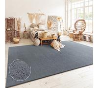 Paco Home Alfombra Salon De Habitacion Pelo Corto Motivo Boho Chic Motivo Nordica, tamaño:80x150 cm, Color:Antracita
