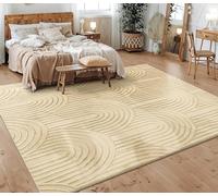 Paco Home Alfombra Salon De Habitacion Pelo Corto Motivo Nordica Motivo Boho Chic Dibujo Geometrico, tamaño:200x280 cm, Color:Beige 4