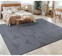 Paco Home Alfombra Salon De Habitacion Pelo Corto Motivo Nordica Motivo Boho Chic Dibujo Geometrico, tamaño:160x220 cm, Color:Antracita 6