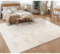 Paco Home Alfombra Salon De Habitacion Pelo Corto Motivo Nordica Motivo Boho Chic Dibujo Geometrico, tamaño:120x160 cm, Color:Crema 6