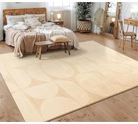 Paco Home Alfombra Salon De Habitacion Pelo Corto Motivo Nordica Motivo Boho Chic Dibujo Geometrico, tamaño:120x160 cm, Color:Beige 6