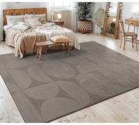 Paco Home Alfombra Salon De Habitacion Pelo Corto Motivo Nordica Motivo Boho Chic Dibujo Geometrico, tamaño:160x220 cm, Color:Gris 6