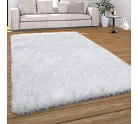 Paco Home Alfombra Salon De Habitacion Pelo Largo Lisa Felpa Moderna, tamaño:60x100 cm, Color:Blanco