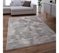 Paco Home Alfombra Salon De Habitacion Pelo Largo Se Puede Suave Felpa Gris, tamaño:80x150 cm