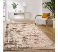 Paco Home Alfombra Salón Dormitorio Pelo Corto Vintage Oriental Abstracto Patrón Moderno Beige, tamaño:240x340 cm