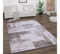 Paco Home Alfombra Salón Pelo Corto Motivo Vintage Estilo Abstracto Moderno Diseño Geométrico A Rombos, tamaño:240x340 cm, Color:Beige 2