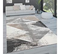 Paco Home Alfombra salón Pelo Corto Vintage Pastel Motivos Abstractos Distintos Estilos, tamaño:60x100 cm, Color:Gris