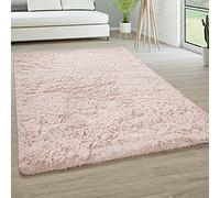 Paco Home Alfombra Salón Pelo Largo Piel Sintética Shaggy Mullida Y Suave En Monocolor, tamaño:80x150 cm, Color:Crema