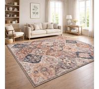 Paco Home Alfombra Salon Vintage Pelo Corto Estilo Boho Lavable Antideslizante Facil Cuidado Diseno Retro Moderno, Color:Beige 1, tamaño:200x280 cm