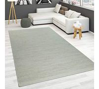 Paco Home Alfombra Tejida A Mano Tejido Plano 100% Lana Estilo Escandinavo Dif. Colores, tamaño:140x200 cm, Color:Naturaleza