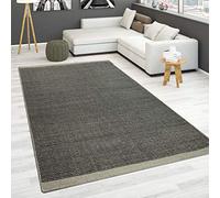 Paco Home Alfombra Tejida A Mano Tejido Plano 100% Lana Estilo Escandinavo Dif. Colores, tamaño:160x230 cm, Color:Gris