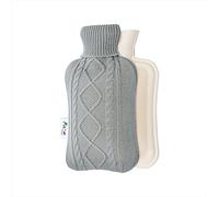 Paco Home Funda Botella De Agua Caliente Fleece Grande 2 L Botella De Agua Caliente Calor Cama Niños Adultos Suave, Farbe_MuVa:Antracita 2, Tamaño:2 Litros