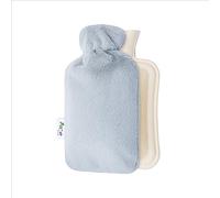 Paco Home Funda Botella De Agua Caliente Fleece Grande 2 L Botella De Agua Caliente Calor Cama Niños Adultos Suave, Farbe_MuVa:Gris 1, Tamaño:2 Litros