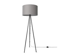 Paco Home Lámpara De Pie Salón Dormitorio Lámpara De Pie Trípode Uni Pantalla De Tela LED Redonda Moderna E27 Unicolor