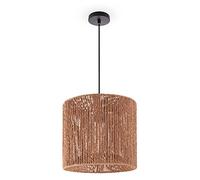 Paco Home Lámpara De Suspensión Mesa Comedor Papel Boho Colgante Lámpara E27 Ratán, Farbe_MuVa:Naturaleza (Ø33cm), Tipo de luminaria___Color:Lámpara colgante - Negro