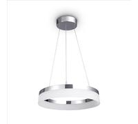 Paco Home Luminaria Suspensión Comedor Decoración Salón LED Colgante Dormitorio Comedor Moderna Estilo, Tipo de lámpara:Tipo 1, Farbe_MuVa:Chrome - Weiß
