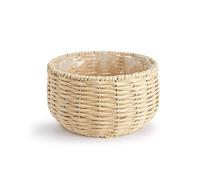 Paco Home Maceta Sobretiesto Grande Jardinera Interior Tiesto Juego Cesto Lámina Madera Flores Trenzadas, Farbe_MuVa:Crema, Establece:2pcs Set/Diseño 8