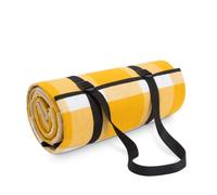 Paco Home Manta De Picnic Camping XXL Playa Impermeable con Asa Compacta Ligera Portable Aislante, Farbe_MuVa:Amarillo 2, Tamaño:200x200cm