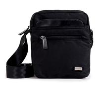 PACO MARTINEZ Bandolera para Caballero, Bolso para Hombre, Tamaño Pequeño con Asas Largas, Color Negro - 19 x17,5x6 Centímetros