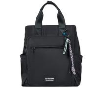 PACO MARTINEZ Mochila de Mujer con Bolsillo para Ordenador de 13", 1 Compartimento Amplio y 5 Bolsillos, Expandible, Cinta para Fijación al Trolley de la Maleta, Nylon Color Negro