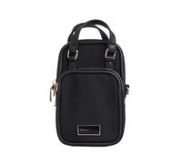 PACO MARTINEZ Porta Móvil para Mujer, Bolso Bandolera Mujer Hecho con Nylon Asa, Color Negro, Idea de Regalo de Cumpleaños, Aniversario o Navidad