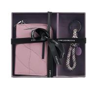 PACO MARTINEZ Set de Regalo para Mujer, Caja Regalo con Cartera Billetero para Mujer Color Lavanda y Llavero a Juego, Idea de Regalo de Cumpleaños, Aniversario o Navidad