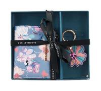 PACO MARTINEZ Set de Regalo para Mujer, Caja Regalo con Cartera Billetero para Mujer y Llavero a Juego en Colores Pastel con Estapado Floral, Idea de Regalo de Cumpleaños, Aniversario o Navidad