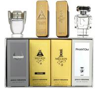 Paco Rabanne Juego de 4 mini fragancias para hombre (1 millón de EDT + Million Gold EDP Intense + Invictus EDT + perfume fantasma)